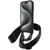 Dėklas BMW BMHCP16S23PSCCK Apple iPhone 16 6.1″ juodos spalvos hardcase M Edition Carbon Stripe & Strap