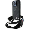 Dėklas BMW BMHCP15X23PSCCK Apple iPhone 15 Pro Max 6.7″ juodos spalvos hardcase M Edition Carbon Stripe & Strap