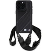 Dėklas BMW BMHCP15X23PSCCK Apple iPhone 15 Pro Max 6.7″ juodos spalvos hardcase M Edition Carbon Stripe & Strap