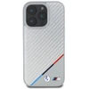 BMW BMHMP16L23 PUDTS Apple iPhone 16 Pro 6.3″ pilkas kietas dėklas M Carbon Tricolor Line MagSafe