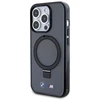 Dėklas BMW BMHMP15LURSK Apple iPhone 15 Pro 6.1″ juodos spalvos kietas dėklas Ring Stand M Collection MagSafe