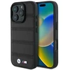 BMW BMHMP16L23 PUSPK Apple iPhone 16 Pro 6.3″ juodos spalvos kietas dėklas M Perforated And Stitched Line MagSafe