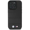 BMW BMHMP16L23 PUSPK Apple iPhone 16 Pro 6.3″ juodos spalvos kietas dėklas M Perforated And Stitched Line MagSafe