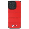 BMW BMHMP16L23 PUSPR Apple iPhone 16 Pro 6.3″ red kietas dėklas M Perforated And Stitched Line MagSafe