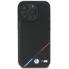 BMW BMHMP16L23 PUPDK Apple iPhone 16 Pro 6.3″ juodos spalvos kietas dėklas M Perforated Tricolor Line MagSafe