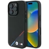 BMW BMHMP16L23 PUPDK Apple iPhone 16 Pro 6.3″ juodos spalvos kietas dėklas M Perforated Tricolor Line MagSafe