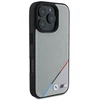 BMW BMHMP16L23 PUPDG Apple iPhone 16 Pro 6.3″ pilkas kietas dėklas M Perforated Tricolor Line MagSafe