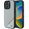 BMW BMHMP16L23 PUPDG Apple iPhone 16 Pro 6.3″ pilkas kietas dėklas M Perforated Tricolor Line MagSafe