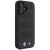 BMW BMHMP16S23 PUSPK Apple iPhone 16 6.1″ juodos spalvos kietas dėklas M Perforated And Stitched Line MagSafe