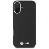 BMW BMHMP16S23 PMWK Apple iPhone 16 6.1″ juodos spalvos kietas dėklas M Smooth Full Wrapped Metal MagSafe