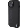 Dėklas BMW BMHMP15MSLLBK Apple iPhone 15 Plus 14 Plus 6.7″ juodos spalvos MagSafe Leather Hot Stamp