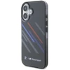 BMW BMHCP16M23HTRAK Apple iPhone 16 Plus 6.7″ juodos spalvos kietas dėklas Motorsport IML Random Stripes