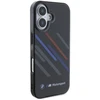 BMW BMHCP16M23HTRAK Apple iPhone 16 Plus 6.7″ juodos spalvos kietas dėklas Motorsport IML Random Stripes