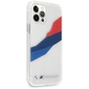 BMW BMHCP12LSKTGT Apple iPhone 12 Pro Max 6,7″ skaidrus kietas dėklas Motorsport Tricolor