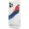 BMW BMHCP12LSKTGT Apple iPhone 12 Pro Max 6,7″ skaidrus kietas dėklas Motorsport Tricolor