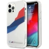 BMW BMHCP12LSKTGT Apple iPhone 12 Pro Max 6,7″ skaidrus kietas dėklas Motorsport Tricolor