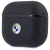 BMW BMA3SSLNA AirPods 3 dėklas navy Geniune Leather sidabro spalvos Logo