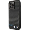 Dėklas BMW BMHCP13X22NBCK Apple iPhone 13 Pro Max 6.7″ juodos spalvos kietas dėklas Leather Carbon