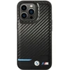 Dėklas BMW BMHCP13X22NBCK Apple iPhone 13 Pro Max 6.7″ juodos spalvos kietas dėklas Leather Carbon