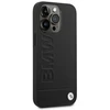 Dėklas BMW Leather Stamp Case for iPhone 14 Pro - Juodas