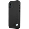 Apple iPhone 12 Mini BMW dėklas odinis Deboss (BMHCP12SRCDPK) juodos spalvos
