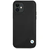 Apple iPhone 12 Mini BMW dėklas odinis Deboss (BMHCP12SRCDPK) juodos spalvos