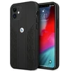 BMW BMHCP12SRSPPK iPhone 12 mini 5,4″ juodos spalvos kietas dėklas Leather Curve Perforate
