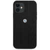 BMW BMHCP12SRSPPK iPhone 12 mini 5,4″ juodos spalvos kietas dėklas Leather Curve Perforate