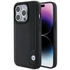 Dėklas BMW BMHCP15X22RBDK Apple iPhone 15 Pro Max 6.1″ juodos spalvos kietas dėklas Leather Mėlyna Dots