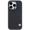 Dėklas BMW BMHCP15X22RBDK Apple iPhone 15 Pro Max 6.1″ juodos spalvos kietas dėklas Leather Mėlyna Dots