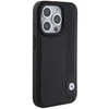 Dėklas BMW BMHCP15X22RBDK Apple iPhone 15 Pro Max 6.1″ juodos spalvos kietas dėklas Leather Mėlyna Dots