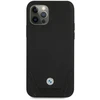 BMW BMHCP12MRSWPK iPhone 12 / 12 Pro 6,1″ juodos spalvos kietas dėklas Leather Perforate