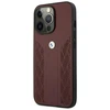 BMW BMHCP13LRSPPR Apple iPhone 13 Pro / 13 6,1″ red kietas dėklas Leather Curve Perforate