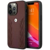 BMW BMHCP13LRSPPR Apple iPhone 13 Pro / 13 6,1″ red kietas dėklas Leather Curve Perforate