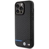 Dėklas BMW BMHCP15X22NBCK Apple iPhone 15 Pro Max 6.7″ juodos spalvos Leather Carbon