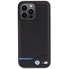 Dėklas BMW BMHCP15X22NBCK Apple iPhone 15 Pro Max 6.7″ juodos spalvos Leather Carbon