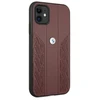 BMW BMHCN61RSPPR Apple iPhone 11 / Xr 6.1″ red kietas dėklas Leather Curve Perforate
