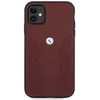 BMW BMHCN61RSPPR Apple iPhone 11 / Xr 6.1″ red kietas dėklas Leather Curve Perforate