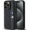 Dėklas BMW BMHCP15L23 PUPVK Apple iPhone 15 Pro 6.1″ juodos spalvos kietas dėklas Perforated Tricolor Line