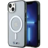 BMW BMHMP15SHCRS Apple iPhone 15 / 14 / 13 6.1" skaidrus dėklas hardcase Sidabrinis Ring MagSafe