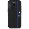 BMW BMHMP16X23SHEB Apple iPhone 16 Pro Max 6.9″ juodos spalvos kietas dėklas Silicone Hexagon Mėlyna Line MagSa