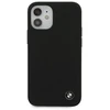 BMW BMHCP12SSILBK Apple iPhone 12 mini 5.4″ juodos spalvos kietas dėklas Silicone Signature