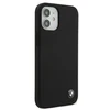 BMW BMHCP12SSILBK Apple iPhone 12 mini 5.4″ juodos spalvos kietas dėklas Silicone Signature