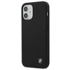 BMW BMHCP12SSILBK Apple iPhone 12 mini 5.4″ juodos spalvos kietas dėklas Silicone Signature