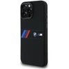 BMW BMHMP16X23SAXK Apple iPhone 16 Pro Max 6.9″ juodos spalvos kietas dėklas Silicone Middle Stripe MagSafe