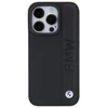 Dėklas BMW BMHCP15L22RDPK Apple iPhone 15 Pro 6.1″ juodos spalvos kietas dėklas Leather Textured & Stripe