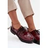 Bordo lakinės moteriškos loafer tipo odinės basutės Artiker
