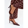 Bordo spalvos aukštakulniai bateliai su sagtimi Step in style