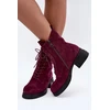 Bordo spalvos aulinukai su kulnu Step in style