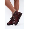 Bordo spalvos aulinukai su natūralia oda Step in style